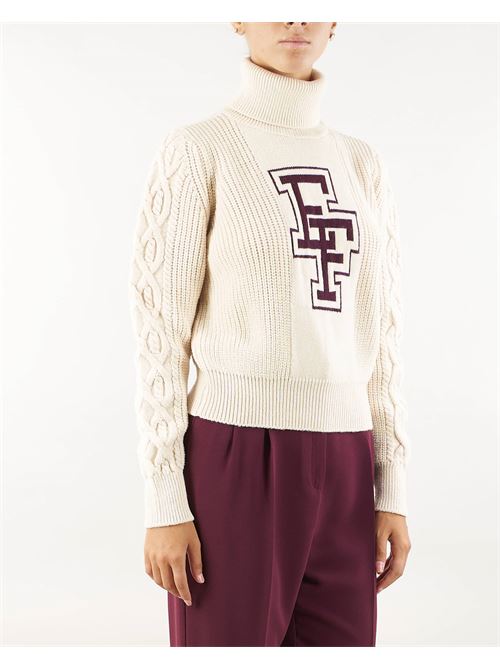 College-style wool turtleneck top Elisabetta Franchi ELISABETTA FRANCHI | Sweater | MK92M47E2CM8